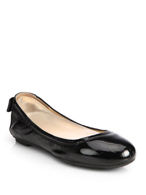 Lyst Cole Haan Manhattan Patent Leather Ballet Flats In Black