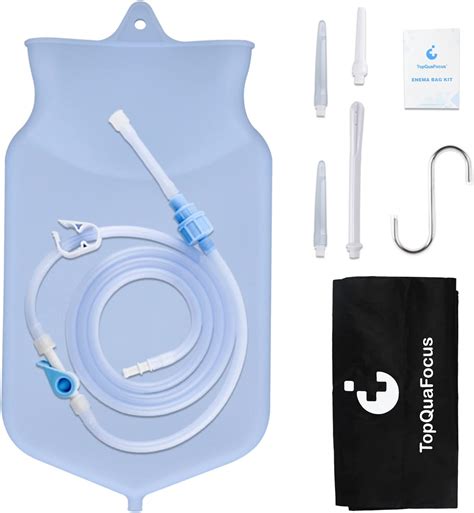 Topquafocus 2l Enema Bag Kit For Colon Cleaning Reusable Coffee Enema Bag 65ft Silicone Hose