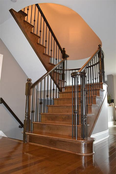 Solid Wood Stairs In Kitchener Ontario Cosmaroma Home Renovation