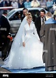 Serena Stanhope arrives for her wedding to Viscount Linley, Westminster ...
