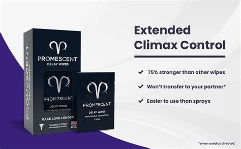 Promescent Delay Wipes Sexual Enhancer For Men To Last Longer In Bed Extended