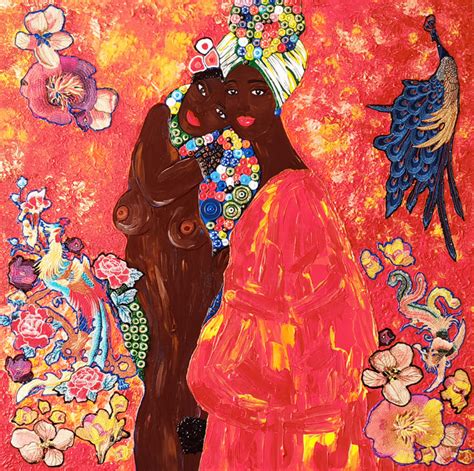 Black Women Friends New Gustav Klimt Painting By Irina Bast Artmajeur