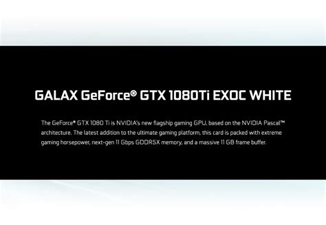 Galax Geforce Gtx 1080 Ti Exoc White Galax Kurouto Graphics Card