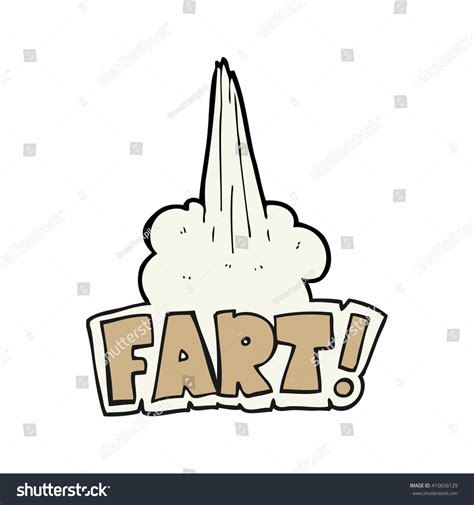 Freehand Drawn Cartoon Fart Symbol Stock Vector Royalty Free 410656129