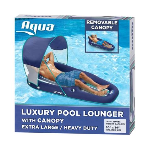 Aqua Leisure Azl17009 Navy Heavy Duty Oversized Deluxe Canopy Pool Lounger For Sale Online Ebay