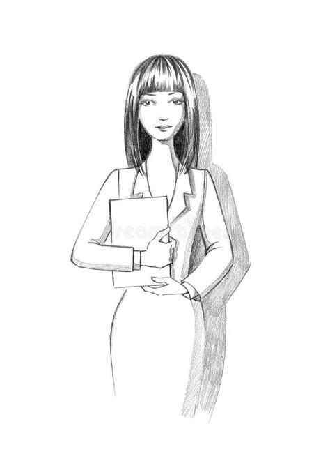 Business Woman Sketch Royalty Free Stock Images Image 2897559