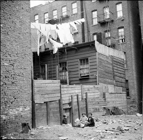 Arnold Eagle Wooden Rear Tenementschildren Playing In Dirt 1935