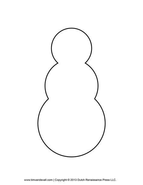 Snowman Cut Out Pattern Template Business Format