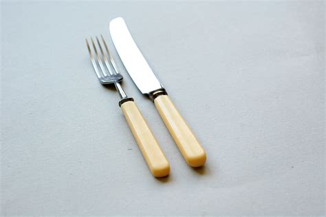 New Antique Cutlery Set Faux Bone Bakelite Cutlery Flatware Etsy