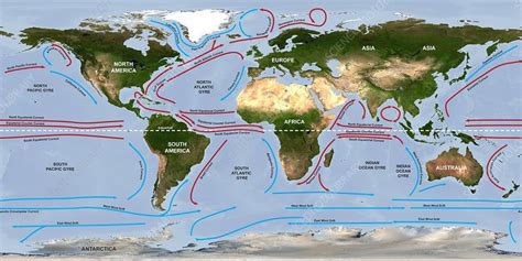 Global Ocean Currents Illustration Stock Image C0496669 Science