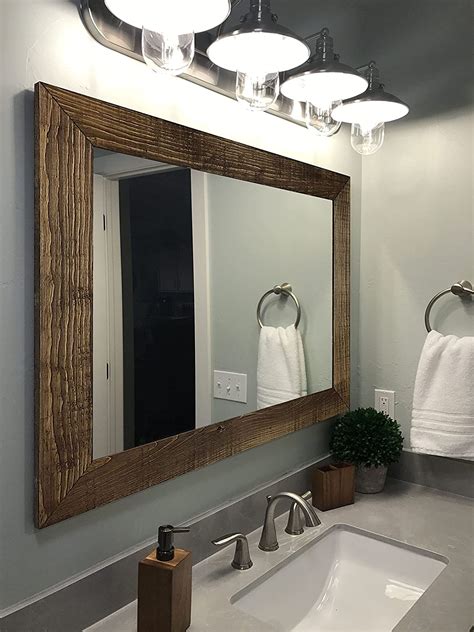 Rustic Bathroom Mirror With Shelf Everything Bathroom