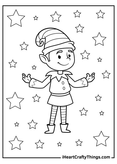 Christmas Elves Coloring Pages 100 Free Printables