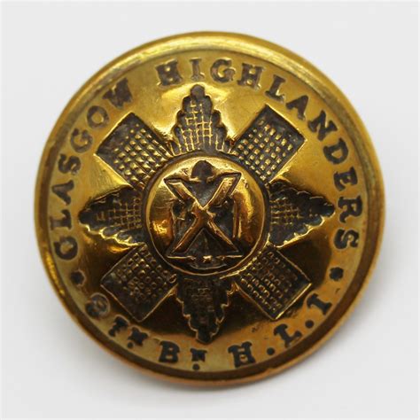 9th Bn Hli Glasgow Highanders Officers Button Large
