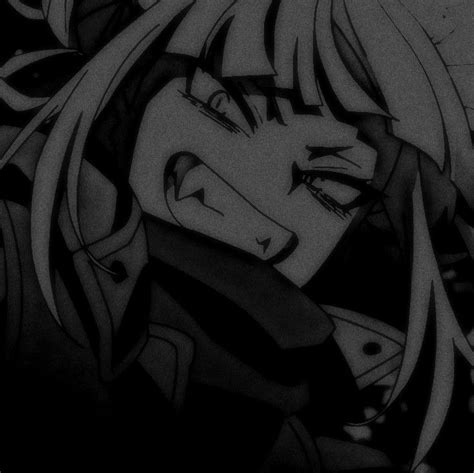 Anime Villians Anime Characters Dark Images Himiko Toga Black And