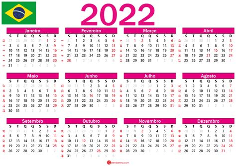 Calendario 2022 Mes A Mes Para Imprimir