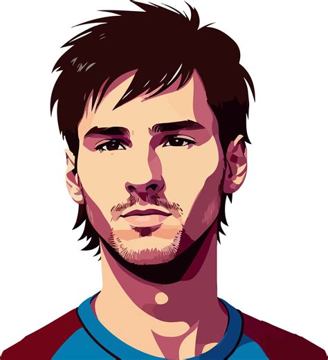 2d Vector Illustration Of Portrait Lionel Messi 23034056 Vector Art At