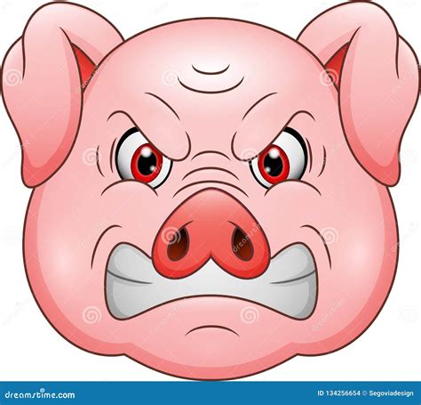 Angry Warthog Cartoon Vector Illustration 61028816