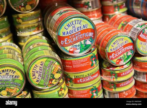 Canned Fish Shop Quimper Bretagne Brittany France Stock Photo Alamy