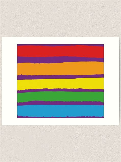 lgbt pride flag brush strokes lgbt rights rainbow symbol art print for sale by
