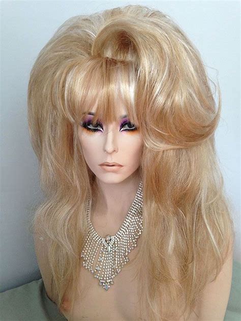 Back In Stock Big Drag Queen Wig Highlighted Blonde Frost Wigs