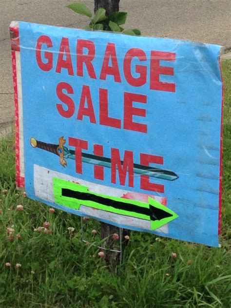 Before selling a product at a garage sale, check with the manufacturer and health canada to see if it has. Awesome garage sale sign seen in Edmonton, Alberta Canada ...