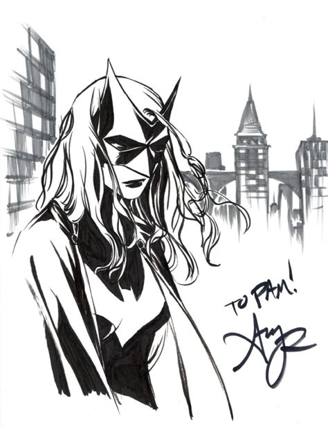 Batwoman Amy Reeder Original Sketch In Pj Goodwins Batwoman Kate