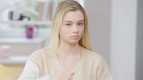 Unhappy Young Woman Expressing Disapproval Stock Footage Sbv 346486611 Storyblocks