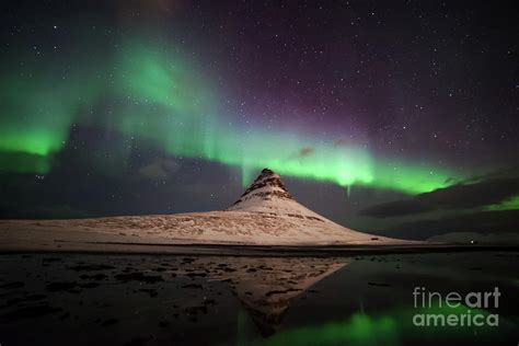 Kirkjufell Reflection With Aurora Iceland Photograph By Craig