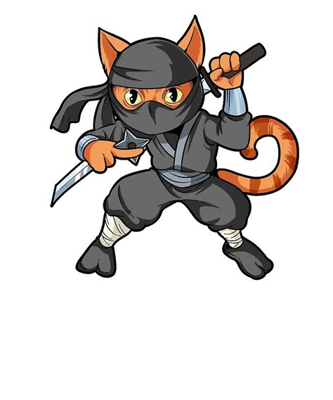 Ninja Anime Cat Kids Tshirt Funny Animal Tshirt By