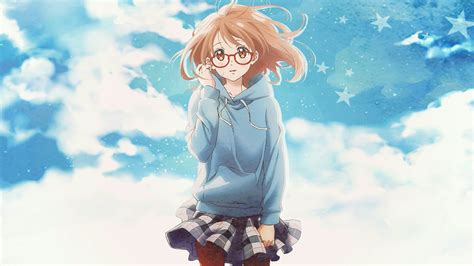 Wallpaper Anime Girls Kyoukai No Kanata Kuriyama Mirai Clouds