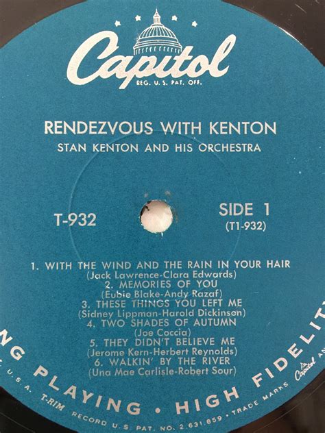 Stan Kenton Rendezvous With Kenton Vintage Vinyl Record Album Etsy