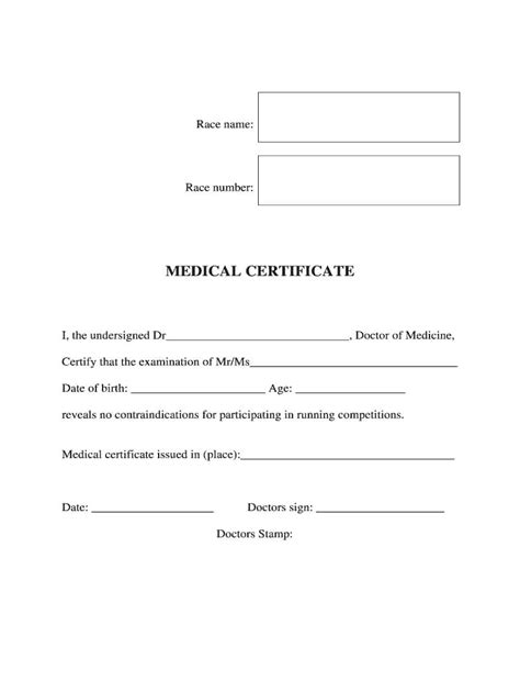 Medical Certificate Issueddoctor Intended For