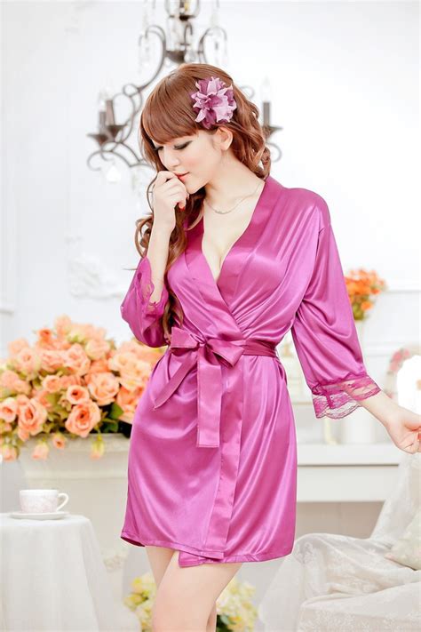 2017 New Teddy Nice Purple Sexy Lingerie Night Robe Women Nightwear