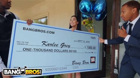 Bangbros Karlee Grey Wins Big Takes On Two Monsters Of Cock