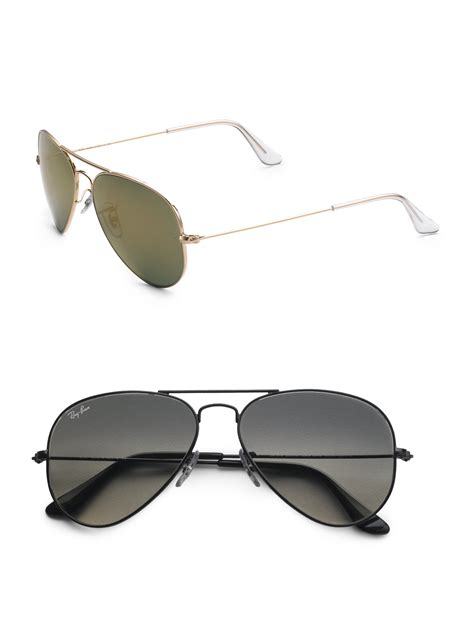 Ray Ban Aviator Sunglasses In Silver For Men Silver Mirror Lyst