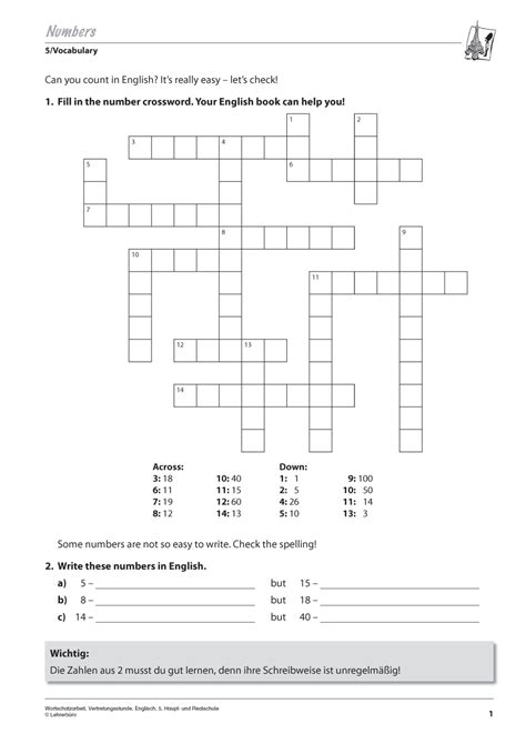 Das übungsmaterial für mathematik ab klasse 1 beinhaltet. Englisch · Arbeitsblätter · Sekundarstufe I · Lehrerbüro