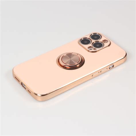 Coque Iphone 13 Pro Gel Bronze Avec Anneau Rose Acheter Sur Phonelook