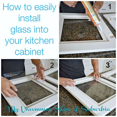 Install Glass Into Your Kitchen Cabinet Diy Kitchen Cabinets Kitchen