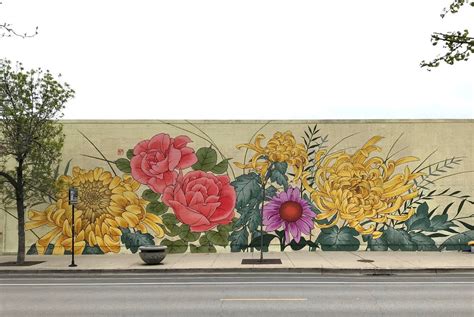 Murals Ouizi — Louise Jones Mural Art Mural Flower Mural