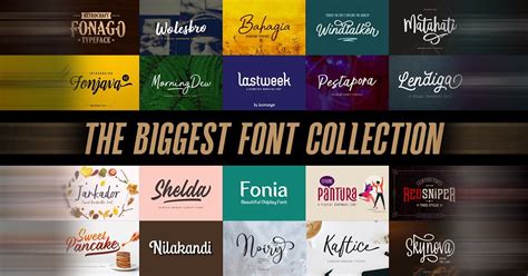 The Biggest Font Collection Bundle Bundle · Creative Fabrica