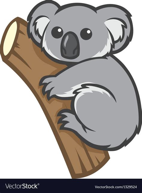 Cute Koala On A Tree Royalty Free Vector Image Koala Drawing Koala