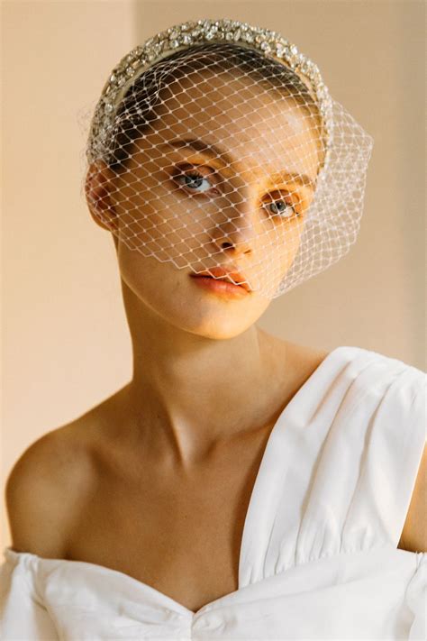 Voilette Headband By Jennifer Behr In 2021 Short Veils Bridal