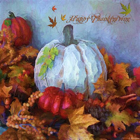 Happy Thanksgiving Seasonal Art Painting By Jordan Blackstone Fine