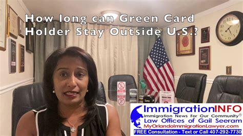 Check spelling or type a new query. How long Green Card Holder stay Outside U.S.? - Immigration Lawyer Gail Seeram - #GailLaw | 198 ...