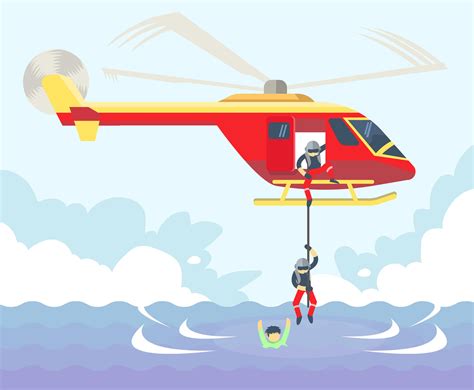 Rescue At Sea Vector Vector Art And Graphics