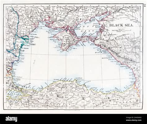 1897 Historical Old Russia Black Sea Atlas Map Pre Soviet Ussr For