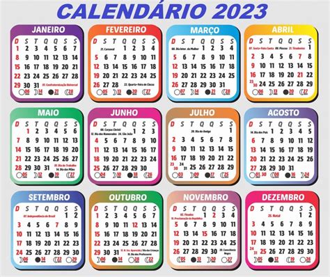 Calendrio 2023 Completo Com Feriados Nacionais E Luas De 2023 Film