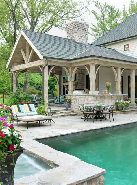 44 Traditional Outdoor Patio Designs To Capture Your Imagination Pool