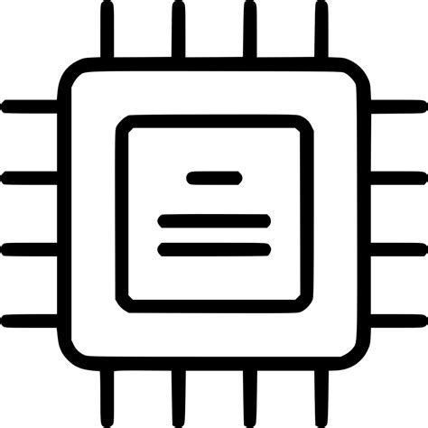 Cpu Processor Chip Microchip Chipset Hardware Svg Png Icon Free