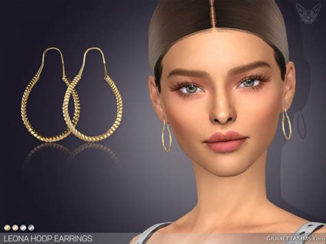 Leona Hoop Earrings By Feyona At Tsr Sims 4 Updates